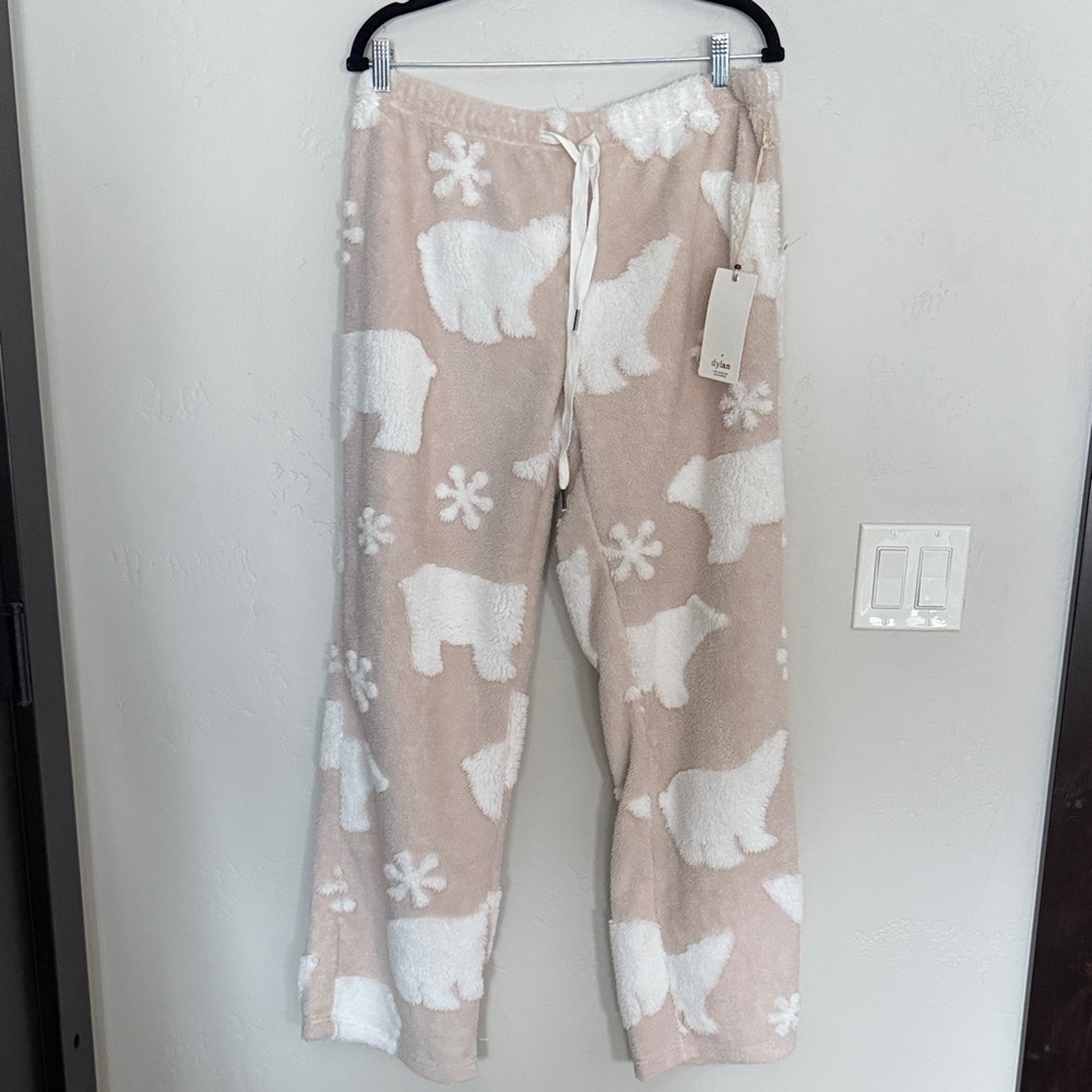 Dylan Pink and White Polar Bear Pajama Pants